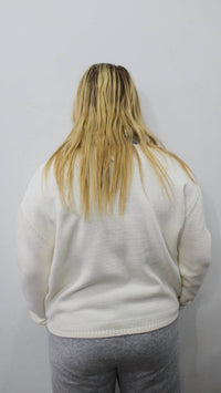 WISHLIST Darcy Embroidered Cardigan in white - women's cardigan - detail view