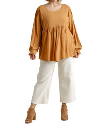 Umgee - Pleated Detail Babydoll Top - Plus