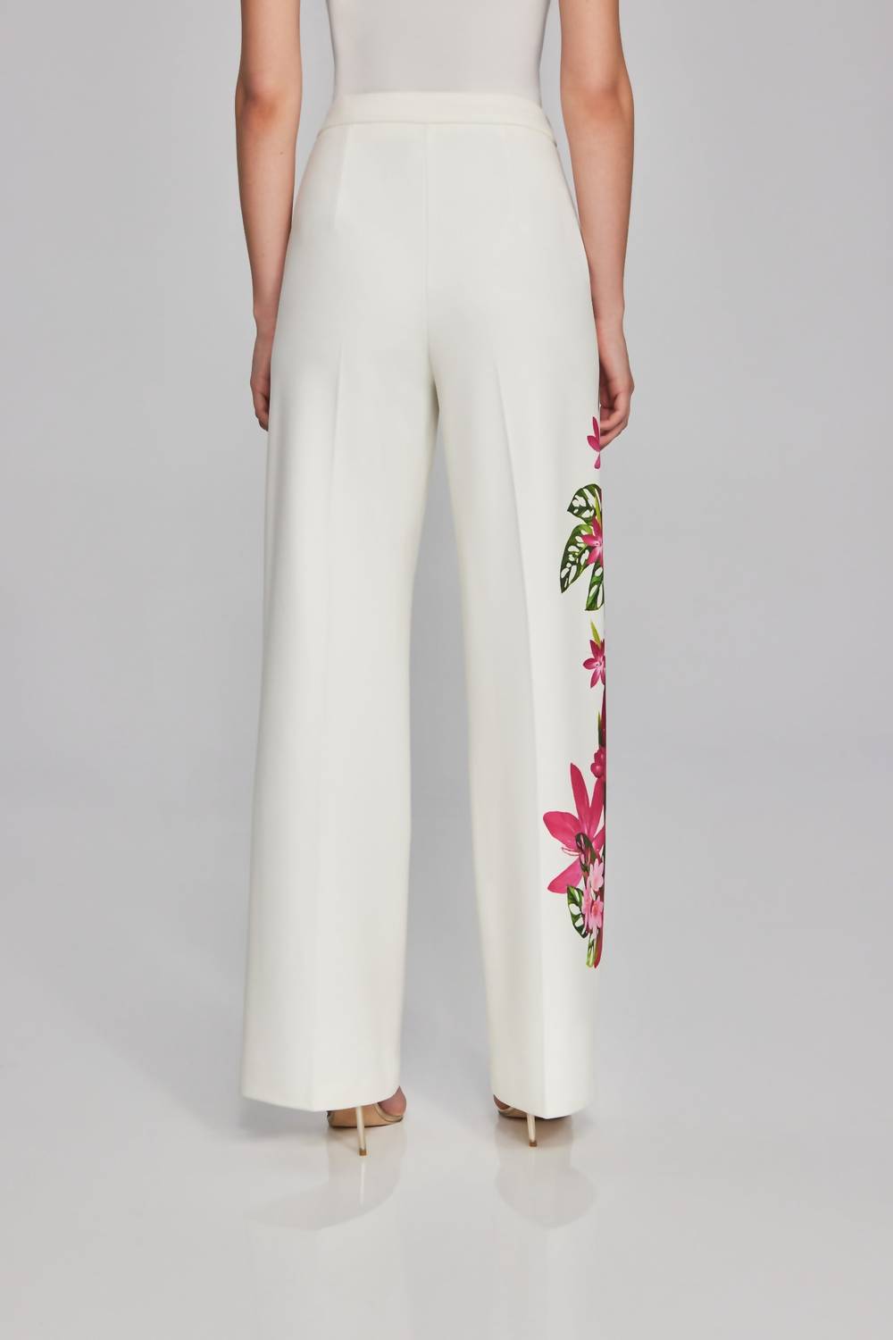 Joseph Ribkoff - Floral Print Scuba Crepe Wide-leg Pants