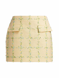 Amanda Uprichard - Perth Check Tweed Miniskirt