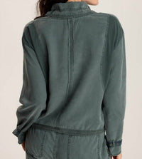 Xcvi - Oziel Twill Utility Jacket With Drawstring Collar