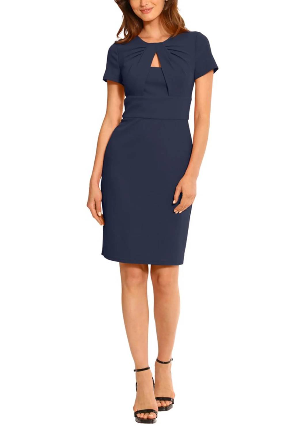 Maggy London - Short Sleeve Keyhole Neckline Dress