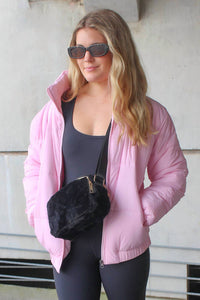 Jen & Co. - Women's Geneva Faux Fur Belt Crossbody Bag
