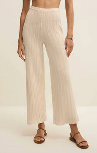 Z Supply Starboard Crochet Pant in linen - women's pants - detail view
