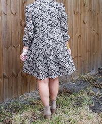 Doe And Rae - Leaf Print Poplin Mini Dress
