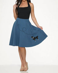 Orchid Bloom - Embroidered Poodle Swing Skirt