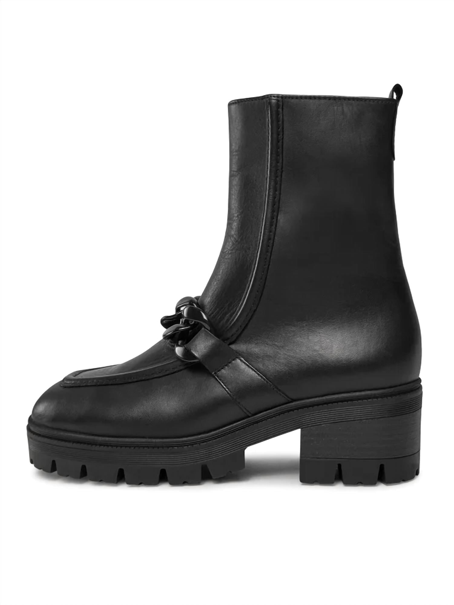 GABOR Women's Ankle Boots in black leather - women's shoe - alternate view