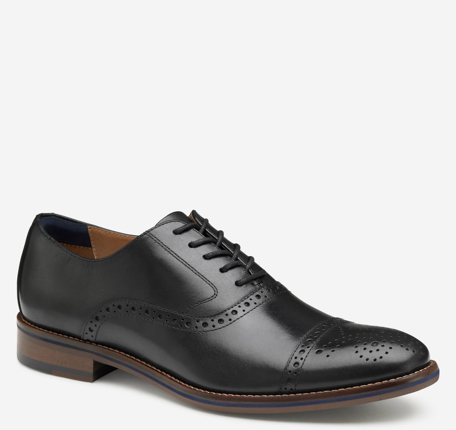 JOHNSTON & MURPHY Men's Conard 2.0 Cap Toe Oxfords in black full grain - men's shoe
