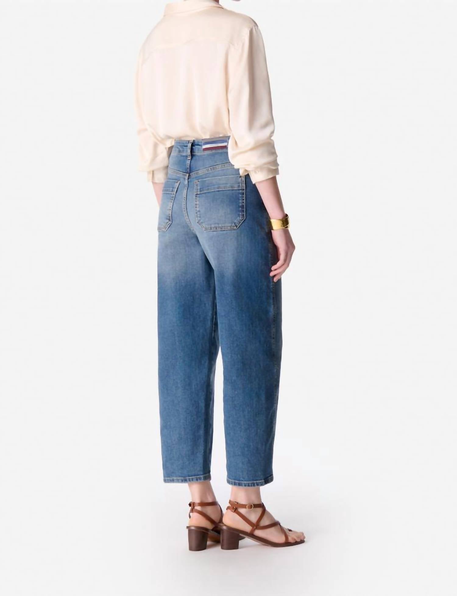 Vanessabruno - Caleb High Waisted Barrel Cut Jeans