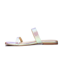 CHINESE LAUNDRY Women's Deana Leather Slide Sandal in iridescent - women's sandal - alternate view