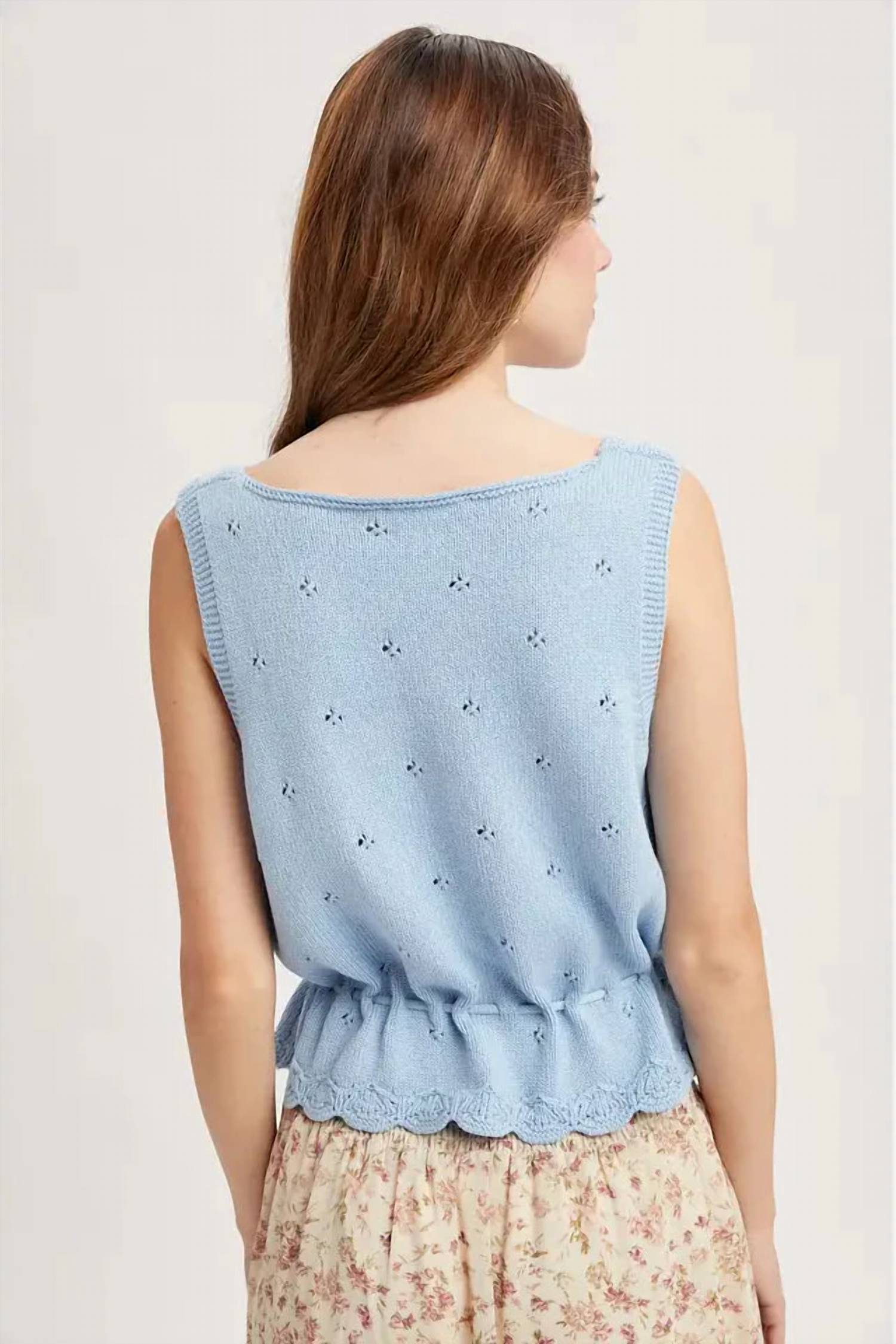 Wishlist - Jenna Scallop Hem Sweater Tank