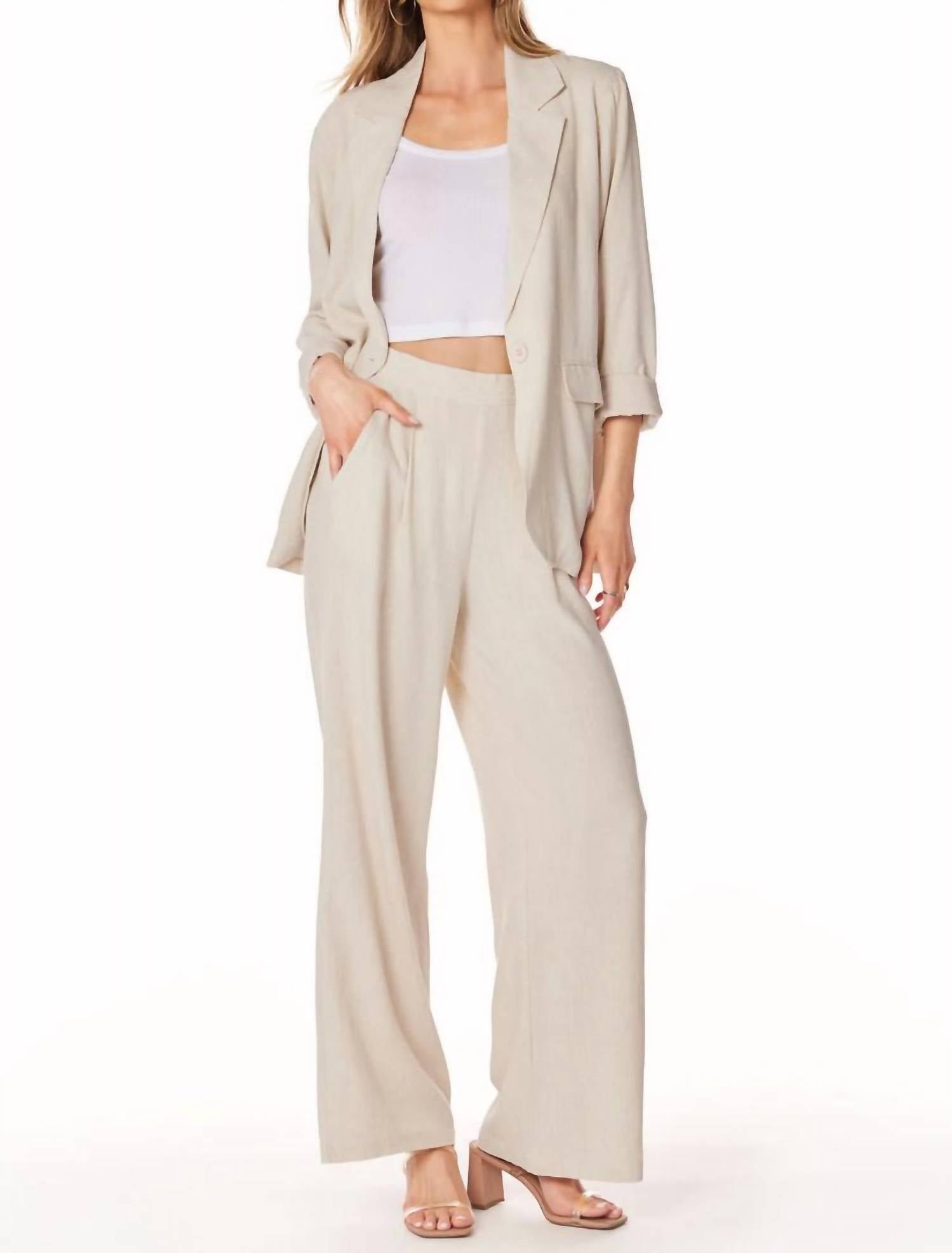 Bobi - Pleated Wide Leg Pant