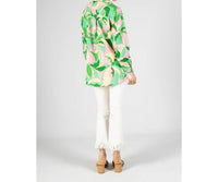 Before You Collection - Kaleidoscope Print Satin Button Up Shirt