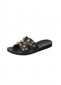 Antelope - Women's Leather H-strap Slide Sandals With Studs