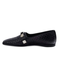 Costume National - Women's Studded Woven Leather Loafers