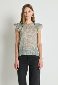 Nation Ltd - Sarina Ruffle Sleeve Top