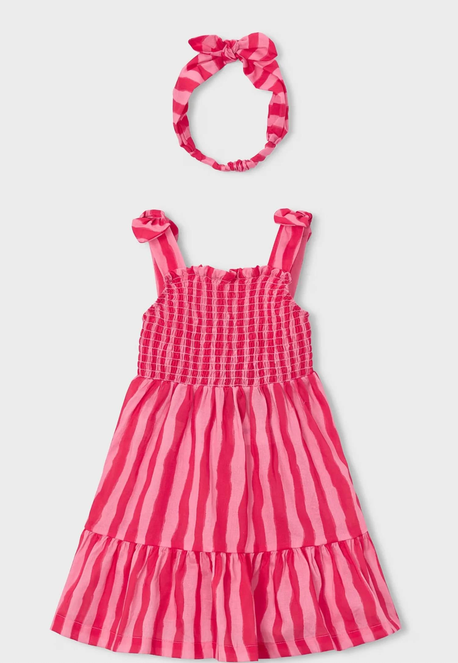 Mayoral - Girl's Printed Dress With Matching Headband