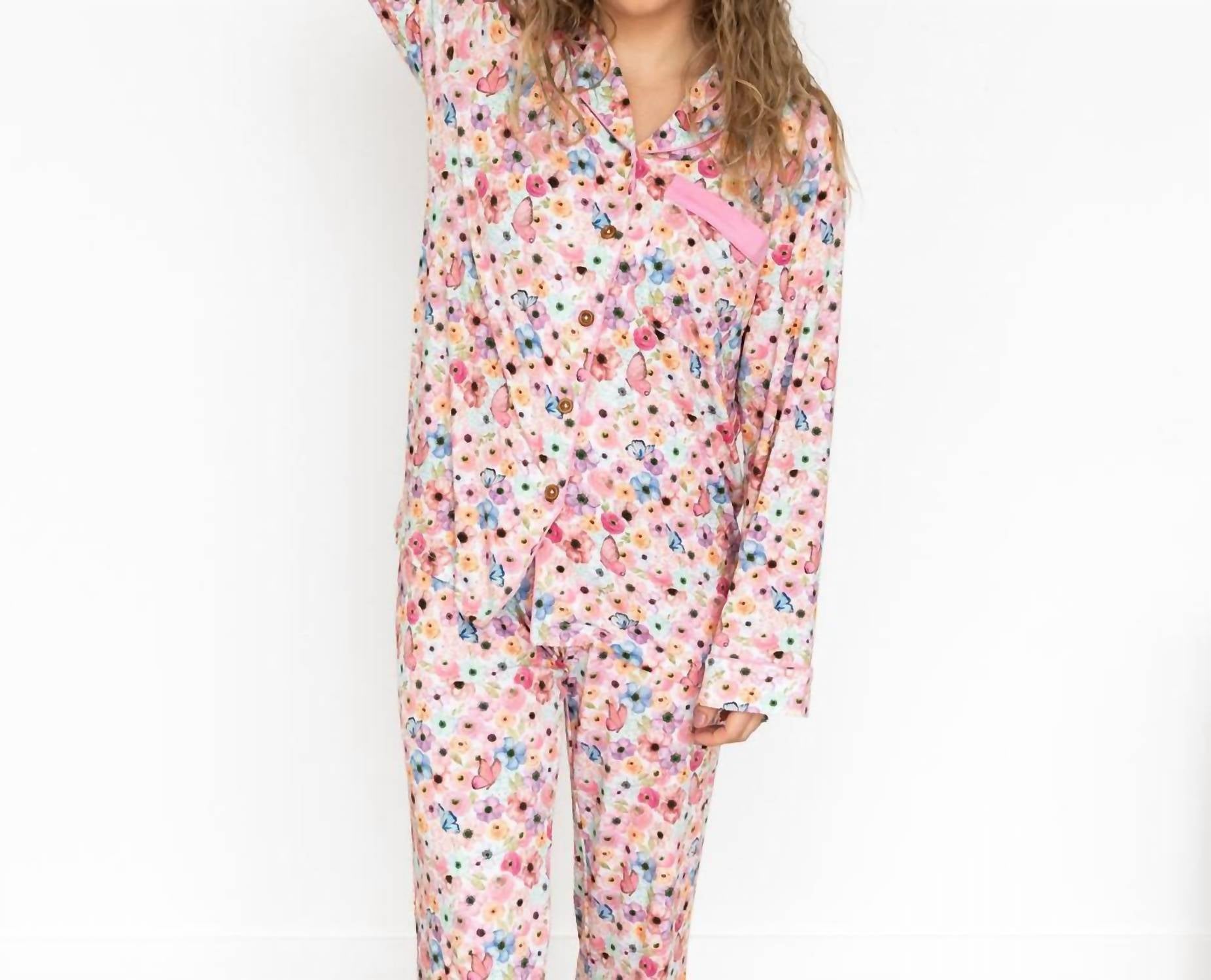 Laree + Co. - Lillian's Garden Butterflies Bamboo Luxe Lounge Set