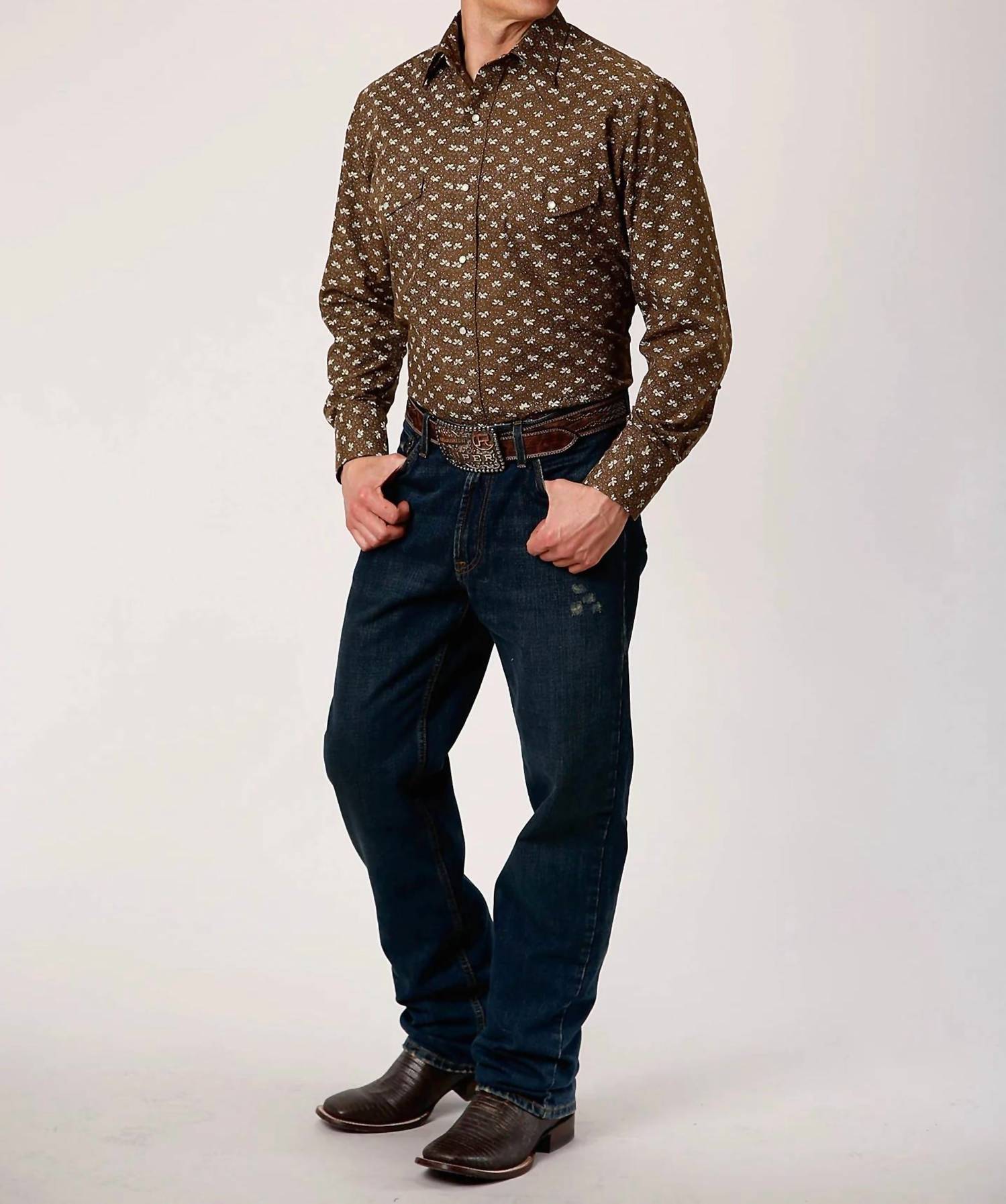 Roper - Men's Button Down Long Sleeve Shirt