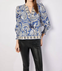 Sail To Sable - Bradley Puff Sleeve Tassel Top