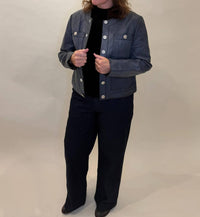 11 Uptown - Croc-embossed Leather Jacket
