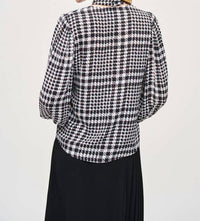 Joseph Ribkoff - Georgette Plaid Puff Sleeve Top