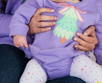Rufflebutts - Twinkling Tree Bow Bubble Romper