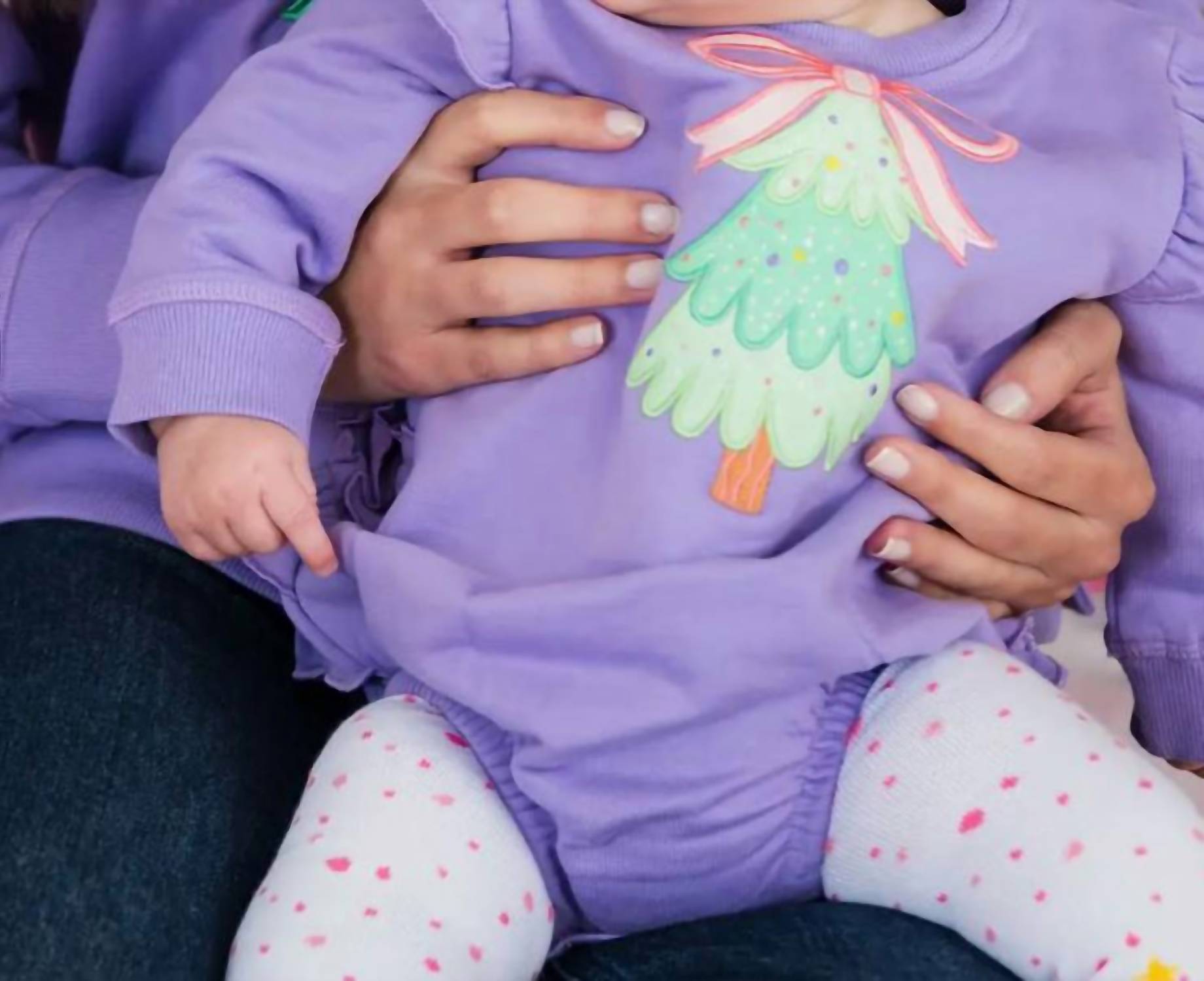 Rufflebutts - Twinkling Tree Bow Bubble Romper