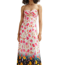 Essentiel Antwerp - Floral Strapless Satin Maxi-length Dress