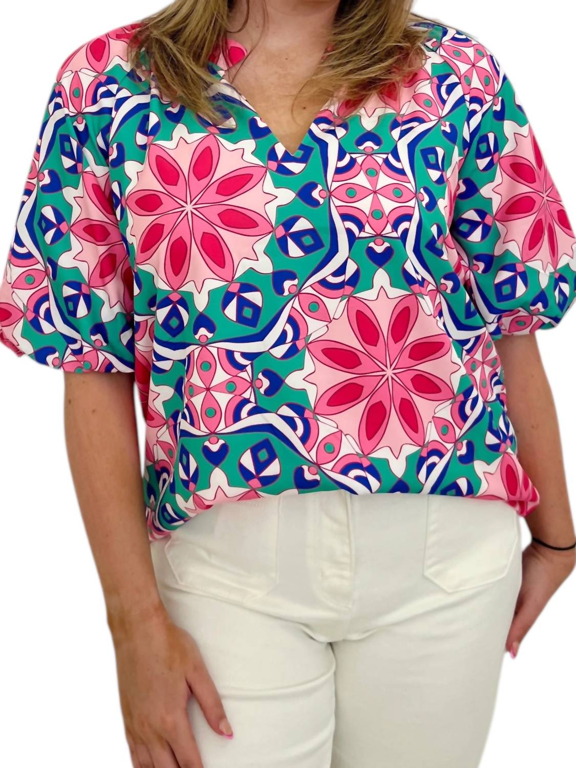 Jade - Kay Puff Sleeve Top