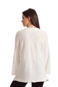 James Ribbed Bell Sleeve Top
