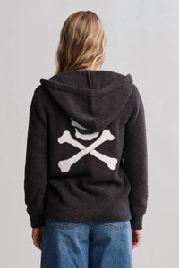 Barefoot Dreams - Unisex - Cozychic Skull & Bones Zip Up Hoodie