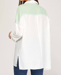 She + Sky - Multi color button up