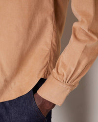 Officine Générale Lipp Cotton Corduroy Shirt in sepia - men's shirt - view 4