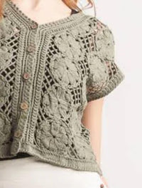 Papillon - Floral Soutash Button Front Sweater