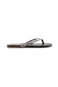 solei sea Women's Indie Flip Flop Sandal in black leopard - women's sandal