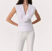 Rag & Bone - Ines V-neck Cotton Poplin Top