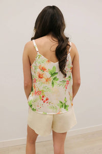 Skies Are Blue - Ophelia Floral Print V-neck Cami Top