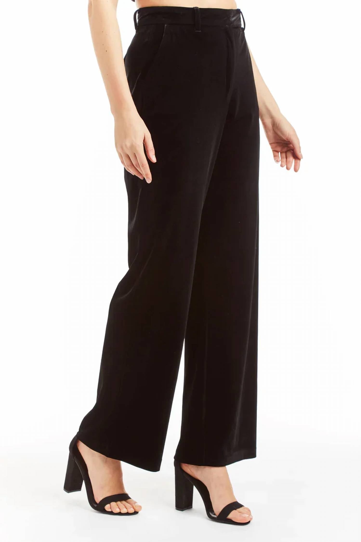 Tractr - Velvet Wide Leg Pants