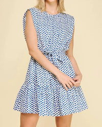 Pinch - Polka Dot Ruffle Bottom Mini Dress