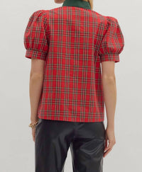Entro - Yuletide Puff Sleeve Top