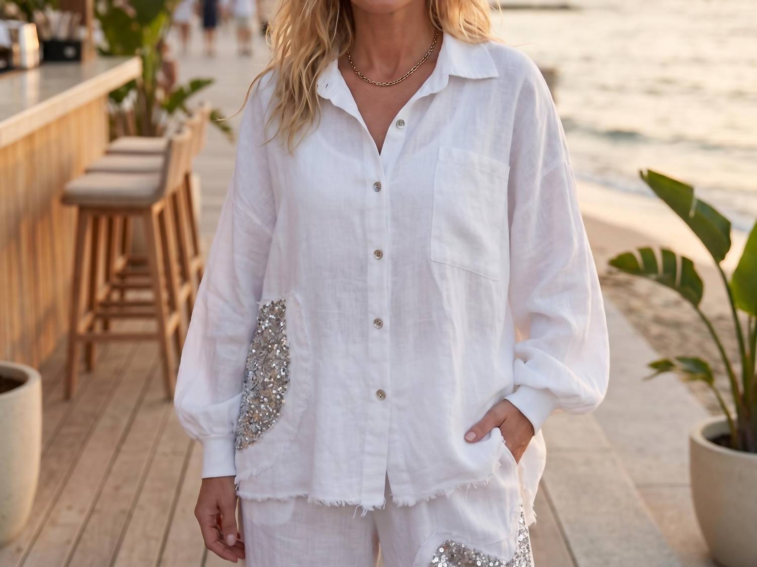 Made In Italy - Amore Linen Button-Down Shirt