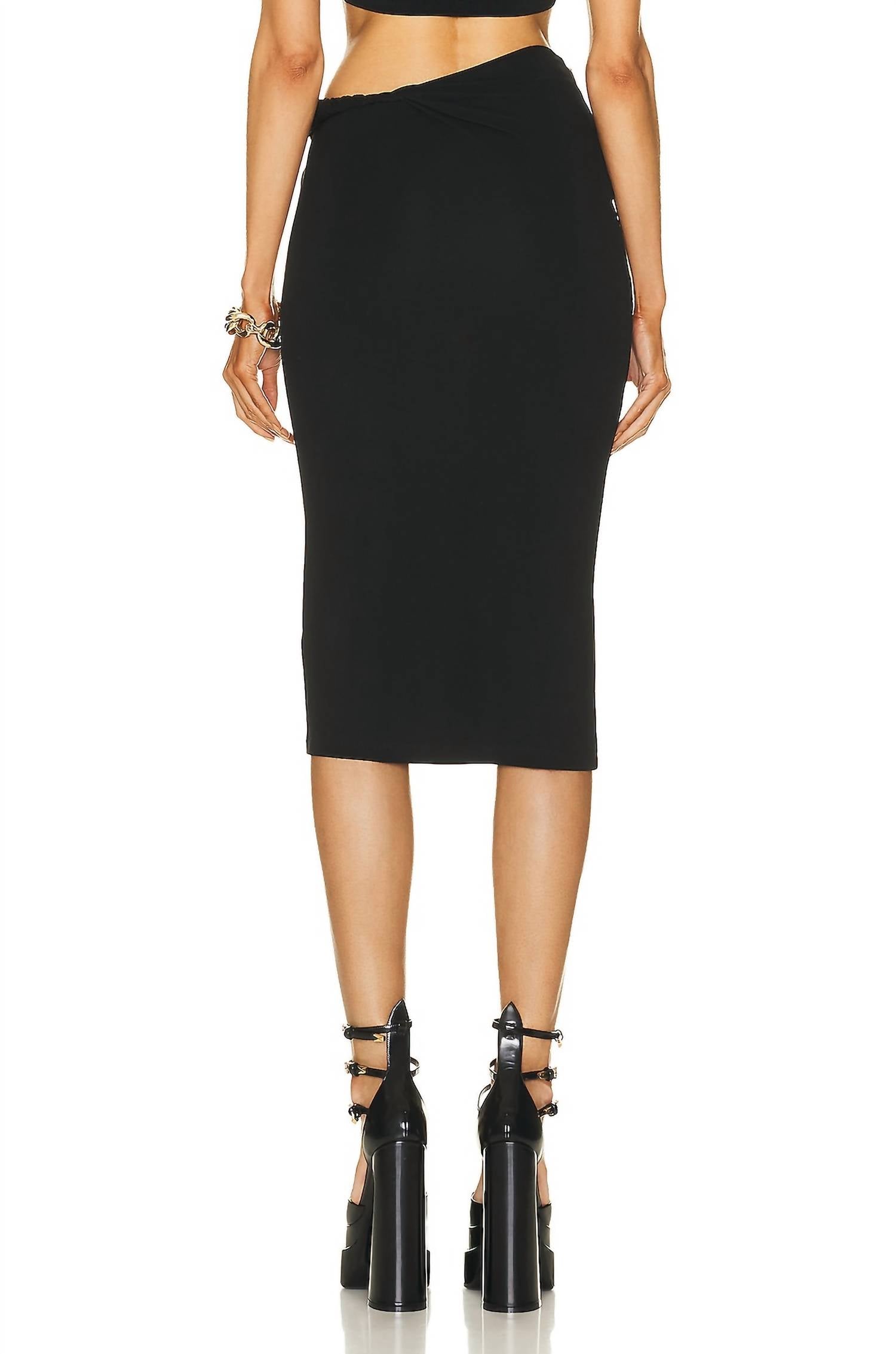 Versace - Viscose La Greca Midi Skirt