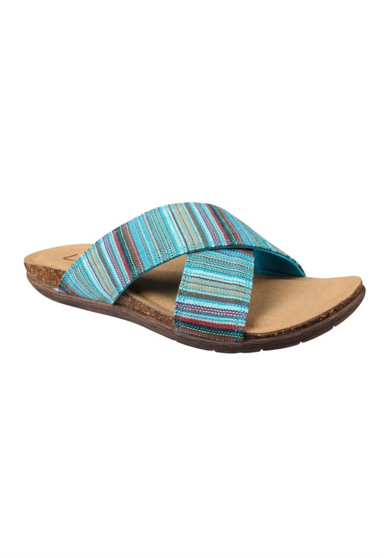 Lamo Women's Leyla Crossband Sandal in turquoise - women's sandal - detail view