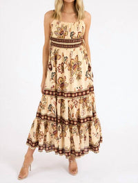 Farm Rio - Aura Floral Sleeveless Midi Dress