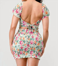 Lovesome - Floral Print Mini Dress