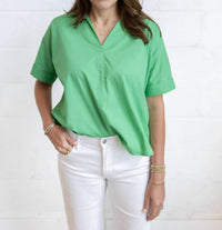 Ichi - Collar Short Sleeves Blouse