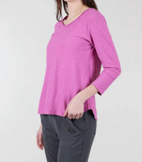 Cut Loose - 3/4-Sleeve V-Tee, Cosmo