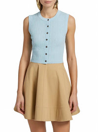 A.L.C. - Lottie Cropped Cotton Knit Top