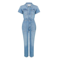 Good American - Fit For Success Short-sleeve Button-up Jumpsuit